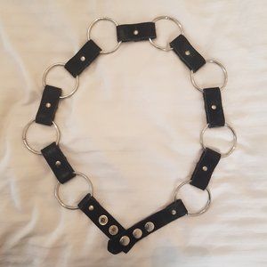 Vintage suede o-ring belt